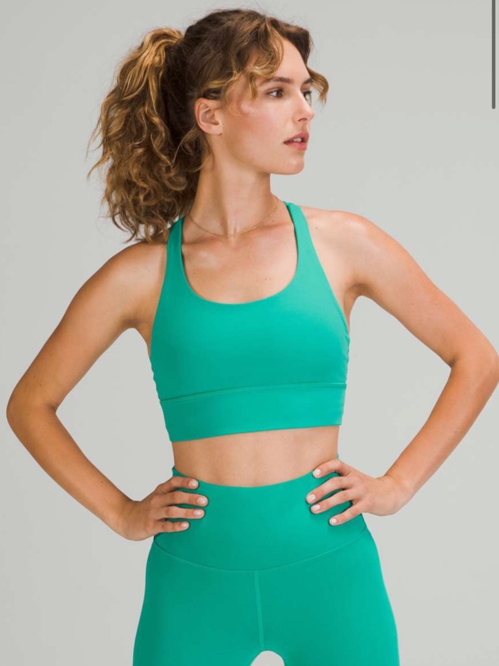 Lululemon Energy Longline Bra *Medium Support B–D Cups - Maldives Green - Size 6